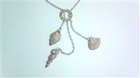 Collana Gibi Donna Smalti in Oro bianco Diamante 0.29 Ct GZG011BMR4S - GZG011BMR4S